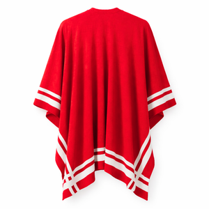 Delta | Sigma | Theta Women's Cape Shawl Poncho <b>Wrap</b> Embroidered <b>Wool</b> Shoulder <b>Wrap</b> Cape Winter Poncho Cloak Draped Shawl - Product Image 4