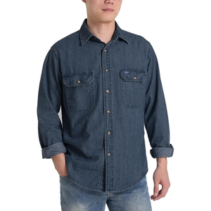 <b>Men</b>’s Long Sleeve Denim <b>Shirt</b>, Regular Fit Button Down <b>Jean</b> Work <b>Shirt</b> <b>for</b> Casual, Western, Outdoor, and Everyday Wear - Product Image 4