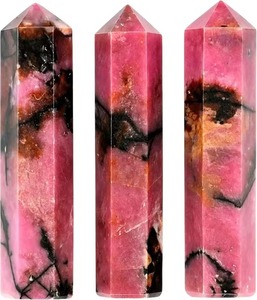 Piedra Preciosa Natural de Rodonita, Punta de Lápiz Pulida, Color Rosa, Artículo de Arte y Colección, Piedra Semipreciosa para Manualidades - Product Image 5