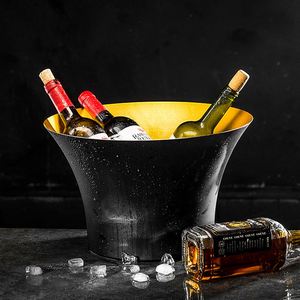 Cubo de Hielo Metálico Personalizado de Acero Inoxidable 201 de 12L para Enfriar Bebidas, Botellas, Cerveza y Champaña - Product Image 1