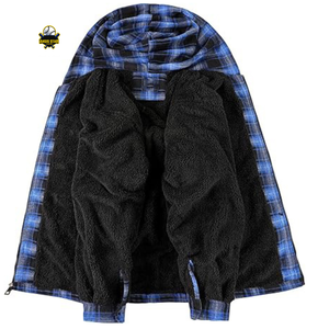 แจ็กเก็ตมีฮู้ดสำหรับผู้ชายเสื้อแจ็กเก็ตแนวสตรีทพลัสไซส์ - Product Image 3