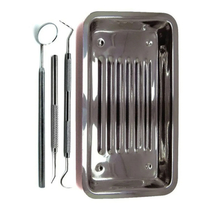 Bone Bridge Instruments Professional Stainless Steel Dental <b>Probe</b> Forceps Mirror Set Tray Manual Cleaning Filling Teeth Reusable - Product Image 1