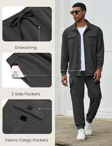 Chándal de Forro Polar para Hombre, Corte Entallado, para Ropa Deportiva y Urbana de Primera Calidad - Product Image 5