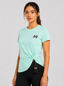 Camiseta de Verano para Mujer, Estilo Moderno, Color Premium, con Logotipo Personalizado Serigrafiado, Estilo Hip Hop, 100% Urbano, Gran Venta - Product Image 3