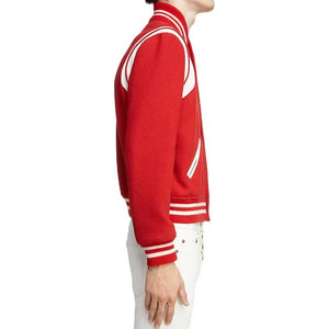 Econex Sports Men's Varsity Jacket Polyester/Cotton Fleece Windproof Solid Color <b>Covered</b> <b>Button</b> Closure Casual Winter Slim Fit - Product Image 2