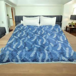 Ultrasonic Comforter 4-Pc <b>Set</b> 1750 GM Soft 100% Polyester <b>Bedding</b> Quilt with Cotton Filling for Home Hotel Wedding Twin Size - Product Image 1
