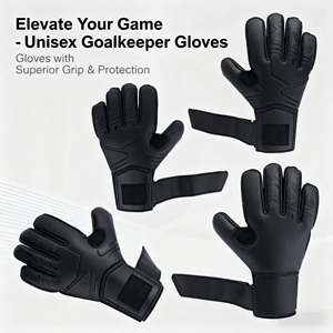 Football Goalkeeper Gloves Full Finger Latex Powerful Catch Non-Slip Breathable Adjustable <b>Wrist</b> <b>Strap</b> Hook Loop Closure Unisex - Product Image 4