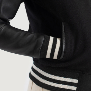 High Quality Custom Made Women Varsity <b>Jacket</b> with Leather Sleeves Breathable Hot Selling Premium Quality Women Varsity <b>Jacket</b> - Product Image 3