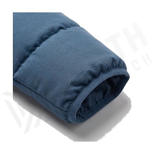 Hooded Quilted Waterproof <b>Bubble</b> Jacket Black Full Sleeve Winter Windproof Cotton Shell Knitted Fabric Polyester Filling Stand - Product Image 6