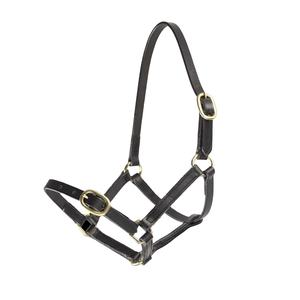 Licou en cuir anglais en nylon avec matériel de montage en laiton toutes tailles pour cheval de selle anglais et occidental - Product Image 1