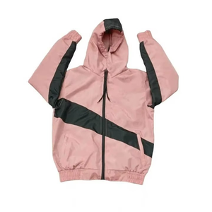 Custom Two-Piece Breathable Quick Dry Windbreaker Short Jacket Set Patchwork Zip Nylon Polyester Streetwear Tracksuit Men Plus - Product Image 3