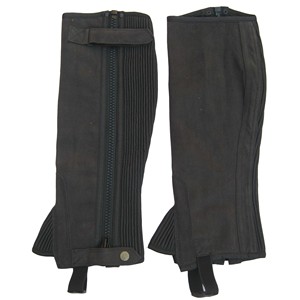 Custom Logo Design Synthetic Leather Men's Half <b>Chaps</b> with Zipper Closure Durable Equestrian Horse <b>Riding</b> Leg Protection - Product Image 1