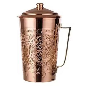 <b>High</b> Quality Copper Water Pitcher Suitable for <b>Kitchen</b> Dining <b>Table</b> Health Inspired Drinking Experience - Product Image 5