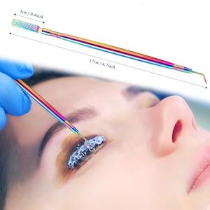 Outils à pointe multicolores pour rehaussement de cils, peigne à cils en acier pour lifting de cils, outils de beauté pour cils, marque privée - Product Image 3