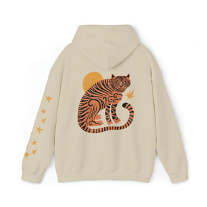 Sweat-shirt à capuche blanc pour homme, imprimé personnalisé motif animal, coupe décontractée, en coton tricoté, logo au dos, style automne, OEM 2026 - Product Image 3