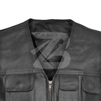 Veste de moto en cuir réversible, imperméable et coupe-vent, personnalisable pour homme, fermeture éclair avant, grandes tailles