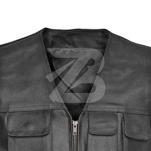 Chaqueta de Motocicleta de Cuero Ecológico Reversible e Impermeable para Hombre, Personalizable, con Cierre de Cremallera, Talla Grande para la Temporada de Invierno - Product Image 4