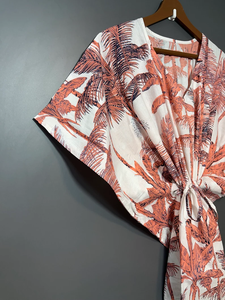 Vestido Kaftán Casual de Verano sin Mangas con Estampado Tropical Digital, de Algodón, para Mujer, Playa, Islas del Pacífico Asiático - Product Image 2