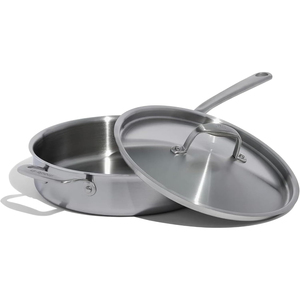 Professional Triply Stainless Steel Deep Saute <b>Pan</b> with Lid Frying <b>Pan</b> for Kitchenware for Home & Restaurant Best Price - Product Image 2