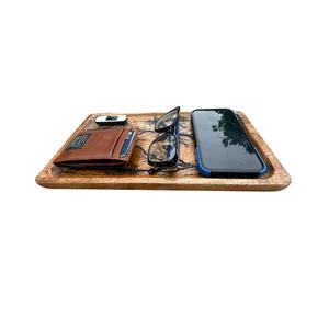 ถาดเสิร์ฟลายไม้แตกแบบแฮนด์เมดพร้อมหูจับ งานฝีมือตกแต่ง - Product Image 3