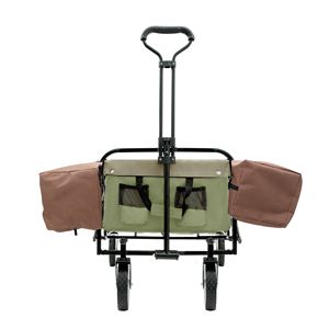 Carrello pieghevole pieghevole Wagon All-Terrain Green Wheels 225lbs supporto sport giardinaggio pesca spiaggia Utility campeggio carrello - Product Image 3