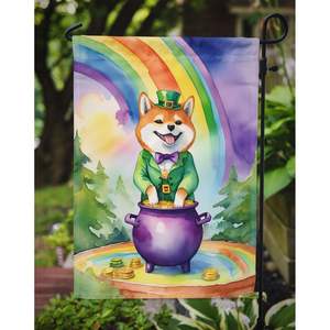 Shiba Inu St Patrick's <b>Day</b> <b>Garden</b> Flag Multicolor Decorative Yard Banner for Patio Artwork & Flower <b>Beds</b> Mailbox Flag Size - Product Image 3