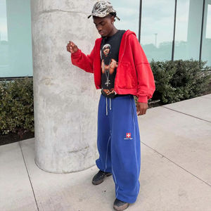 Unisex Streetwear Pants Graphic Print <b>Drawstring</b> <b>Trousers</b> Loose Fit High Street Cuffed Pants - Product Image 3