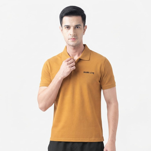 Polo à manches courtes pour homme, taille standard, de haute qualité, en gros, couleur moutarde, décontracté, taille standard, excellente qualité - Product Image 5