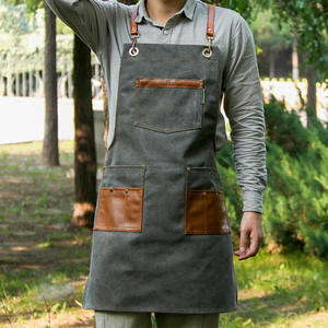 <b>Back</b> Strap Bib Sleeveless Comfortable Denim Barber Salon Apron | Adjustable Fashion Style Customized Colors for Barbers Hair - Product Image 4