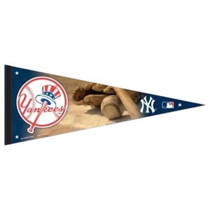 Bandera del Equipo de Béisbol New York Yankees, Forma Rectangular, Impresión Digital, Poliéster Resistente, Asta de Aluminio, Decoración para Fanáticos del Deporte - Product Image 1