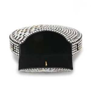 Silver-Plated Zinc Alloy Clutch <b>Bag</b> With Colorful Arrow Pattern And <b>Studs</b> Folk Art Design - Product Image 5