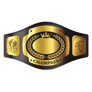 Cinturón de Campeonato VICS SPORTS, Diseño en Cuero Chapado en Oro, Logotipo del Campeón, Equipo de Entrenamiento de Artes Marciales, Unisex, Duradero - Product Image 1
