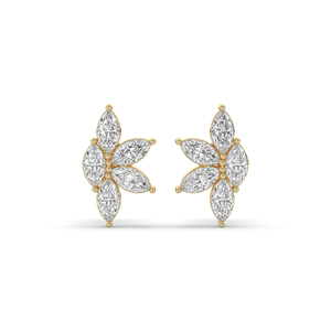 ต่างหูเพชรเลี้ยงในห้องปฏิบัติการ 0.60 กะรัต ทรงมาร์คีส์ ทอง 14K น้ำหนักเบา ดีไซน์โดดเด่น แฟชั่นทันสมัย ขายส่ง - Product Image 6