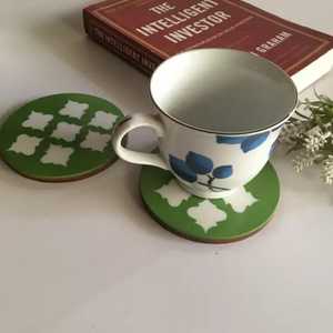 Premium Resin Coaster <b>Set</b> with Elegant Decorative Design for Coffee <b>Mugs</b> Tea Cups and Stylish Modern Home Table Protection - Product Image 5