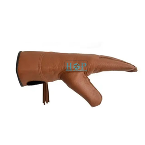 Guante de cetrería profesional para hombre, hecho de cuero genuino – Guante extra largo y resistente con protección reforzada - Product Image 1