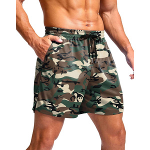 Men Plus Size Camouflage Athletic Shorts Lightweight Quick Dry Mesh Running Gym Shorts with Pockets Drawstring Sportswear - Product Image 1