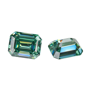Prix d'usine Diamant synthétique vert taille émeraude certifié IGI, cultivé en laboratoire, excellente taille, VS1, HPHT CVD - Product Image 1
