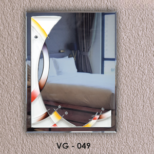 Contemporary Elegant V-Groove Designer <b>Mirror</b> <b>Wall</b>-Mounted Frameless Art Decor Eco-Friendly - Product Image 2