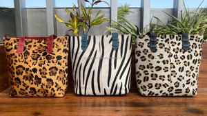 Sacs fourre-tout en cuir recyclé imprimé animal personnalisé de qualité OEM sac à main de fabricant de créateur de luxe et sac à main en cuir coloré pour femmes - Product Image 5