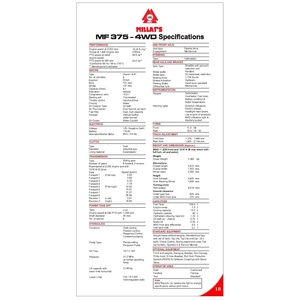 Massey Ferguson MF 375 4WD 75แรงม้ารถแทรกเตอร์ติดตั้งเครื่องยนต์ดีเซลใหม่ - Product Image 6