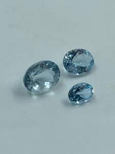 Piedra Preciosa de Aguamarina Natural de Alta Calidad, Corte Ovalado, 3 Piezas, 5.40 Quilates, para Fabricación de Joyería y Anillos - Product Image 3