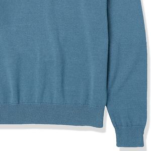 Sweat-shirt à demi-fermeture éclair sportif personnalisé pour hommes col montant manches tombantes confortable coupe décontractée respirant uni coton polyester - Product Image 6