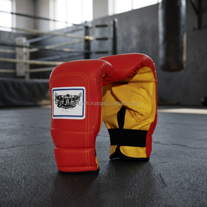 ถุงมือฝึกซ้อมหนังแบบคลาสสิค IRON PUNCH IP-601 รุ่นประสิทธิภาพสูง พร้อมสายรัดข้อมือแบบยาว  โลโก้สั่งทำได้  บุหนา 4 ชั้น สำหรับชกมวย - Product Image 5