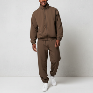 Men's Oversized Nylon Windbreaker Tracksuit Turn Over Collar Reflective Streetwear Jogging <b>Set</b> - Product Image 6