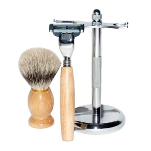 Kit de Afeitado para Hombre con Cepillo de Nylon Sintético y Mango de Bambú/Metal, Más Vendido - Product Image 5