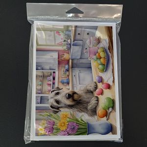 Whimsical A7 Size 5x7 Irish Wolfhound Decorated Greeting <b>Cards</b> <b>Pack</b> 8 Blank Note <b>Cards</b> with Envelopes for <b>Easter</b> - Product Image 3
