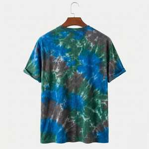 Camiseta de Hombre Estilo Vintage Tie Dye, Premium, Oversize, de Algodón, Casual, con Estampado Gráfico, para Verano, Corte Holgado, Moda Urbana - Product Image 5