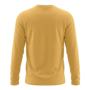 Sweat-shirt thermique en polaire à manches longues pour homme, col rond, bleu uni, pour l'entraînement, vente en gros, faible MOQ - Product Image 4