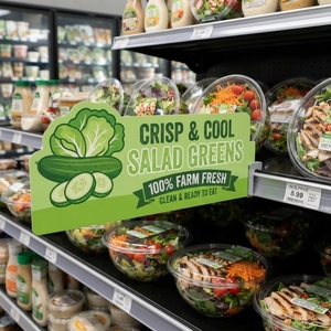 PVC BPA Free Convenient Supermarket Shelf Talker Retail Advertising Promotional Display Card - Product Image 2