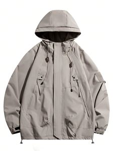 Chaqueta de invierno para hombre de alta calidad, a prueba de viento, con cuello alto, transpirable, tipo puffer, hecha 100% de poliéster/algodón. - Product Image 3